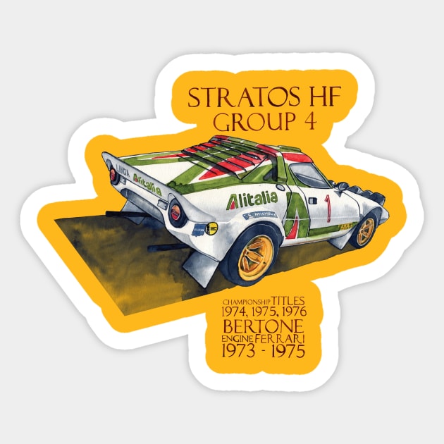 Lancia Stratos Sticker by dareba